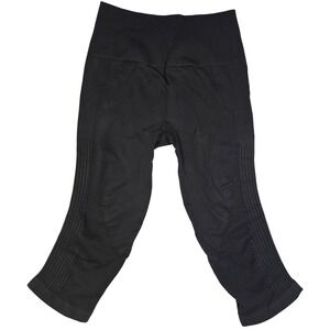 Lululemon Ebb To Street Tight II Black High Rise Seamless Crop Leggings Mesh